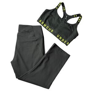 Under Armour Activewear Set Olive Green Size L Sports Bra & Pants